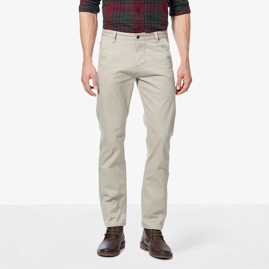 Dockers Alpha Original Khaki Slim Tapered - Stretch Twill Safari Beige - Core - Men's Pants - W33 X L32