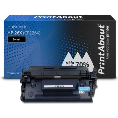 PrintAbout Huismerk HP 26X (CF226X) Toner Zwart | Compatibel | 9500 pagina's