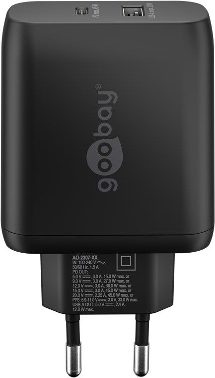 Goobay USB Charger - 2 Ports - 45W - Black