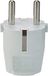 Rechte stekker 4,8 mm t/aarde 16 A, PVC
