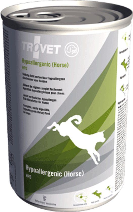 TROVET Hypoallergenic HPD (Horse) Hond natvoer - 24 x 400 gr blikken