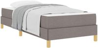 vidaXL Boxspring bed Taupe 90 x 200 cm Stof