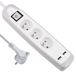 Electraline Gummy 35601 stekkerdoos met 3 stopcontacten en 2 USB-poorten, siliconen afdekking, schokbestendig, kabel 2 m, platte stekker