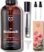 Bionoble Biologische ricinusolie, 100 ml, 100% zuiver, natuurlijk en koudgeperst, voor haar, wimpers en wenkbrauwen, glazen fles + pompje + pipet + mascara-set, castorolie, ricinusolie