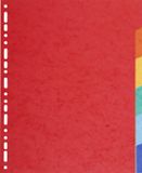 Exacompta 50x Tabbladen gerecycleerd karton 220g - 6 tabs - A4 maxi - Geassorteerd - 2106E