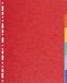 Exacompta 50x Tabbladen gerecycleerd karton 220g - 6 tabs - A4 maxi - Geassorteerd - 2106E
