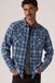 Levi's Barstow Standard Fit Western Shirt - Hommes - 2XL - Bleu / Niklas Plaid Quiet Harbor
