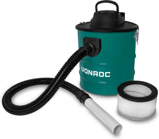 VONROC TOOLS VONROC Aszuiger 1600W – 20L inhoud – 3m Stroomkabel – Voor open haard, vuurkorf, barbecue en werkplaats