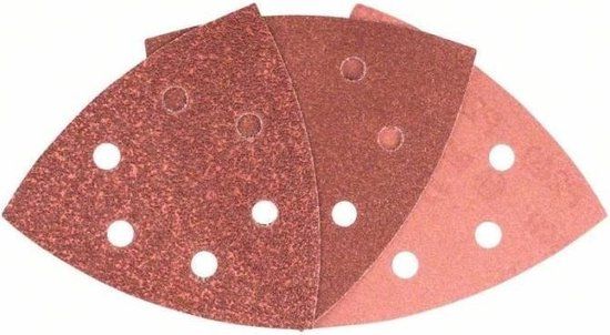 Bosch 6-delige schuurbladset voor deltaschuurmachines 105 mm - korrel 60; 120; 240