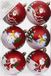 Inge-glas Inge's Christmas Decor Gmbh 6x Rode kerstballen 8 cm kunststof met print