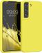 kwmobile Samsung Galaxy S22 hoesje - TPU siliconen back cover - Citroengeel