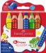 Faber-Castell Grippy XXL Jumbo Kleurpotloden Set met Puntenslijper - 6 Stuks