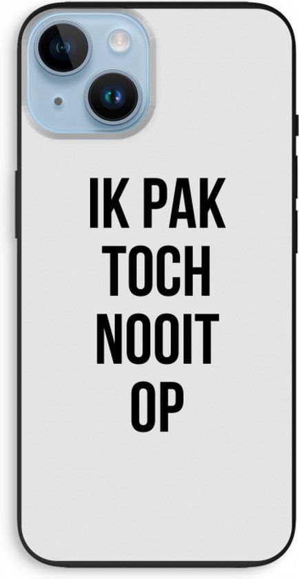 Case Company® iPhone 14 Case - "Ik pak nooit op" - Bio-degradable - Back Cover