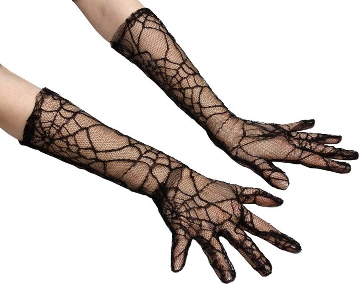 Boland Halloween Handschoenen Spiderweb