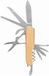 Bellatio Design Multifunctioneel zakmes - naturel - 11 functies - 9 cm - bamboe/metaal