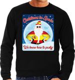 Bellatio Decorations Foute Spanje Kersttrui / sweater - Christmas in Spain we know how to party - zwart voor heren