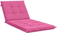 vidaXL Ligstoel Kussen GEMERT 100% Polyester Roze 190 x 80 x 9 cm