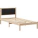 Lit Simple Lit Adulte Cadre De Lit Avec Tête De Lit Rembourrée Noir 90 X 190 Cm