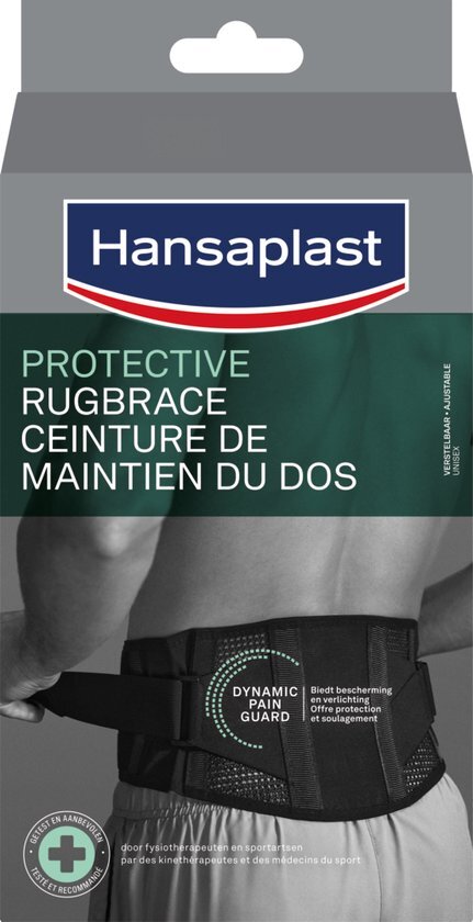 Hansaplast Protective Sport Rugbrace - Zwart - Verstelbaar - Blessure - Rug - Brace