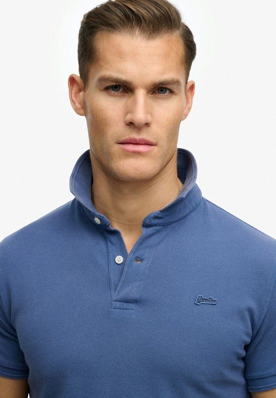 Superdry Klassiek Piqué Poloshirt Heren Bay Blue S