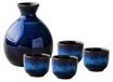 Solidchoice - Ensemble de saké traditionnel en céramique avec 1 tokkuri et 4 tasses ochoko