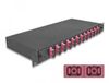 Delock 19″ Optical Fiber Splice Box 12 x SC Duplex OM4 1U complete assembled