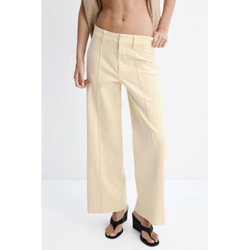 Mango Wide Leg Jeans - Geel
