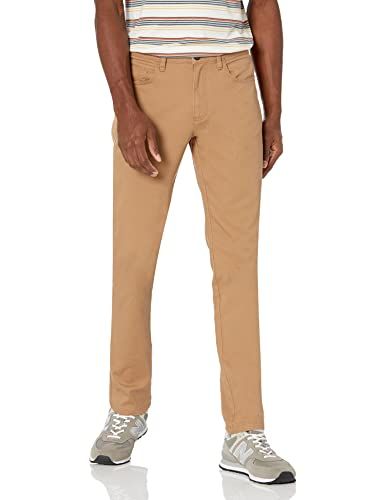 Amazon Essentials Men's Slim-Fit 5-Pocket Chino Pant - Light Khaki Brown