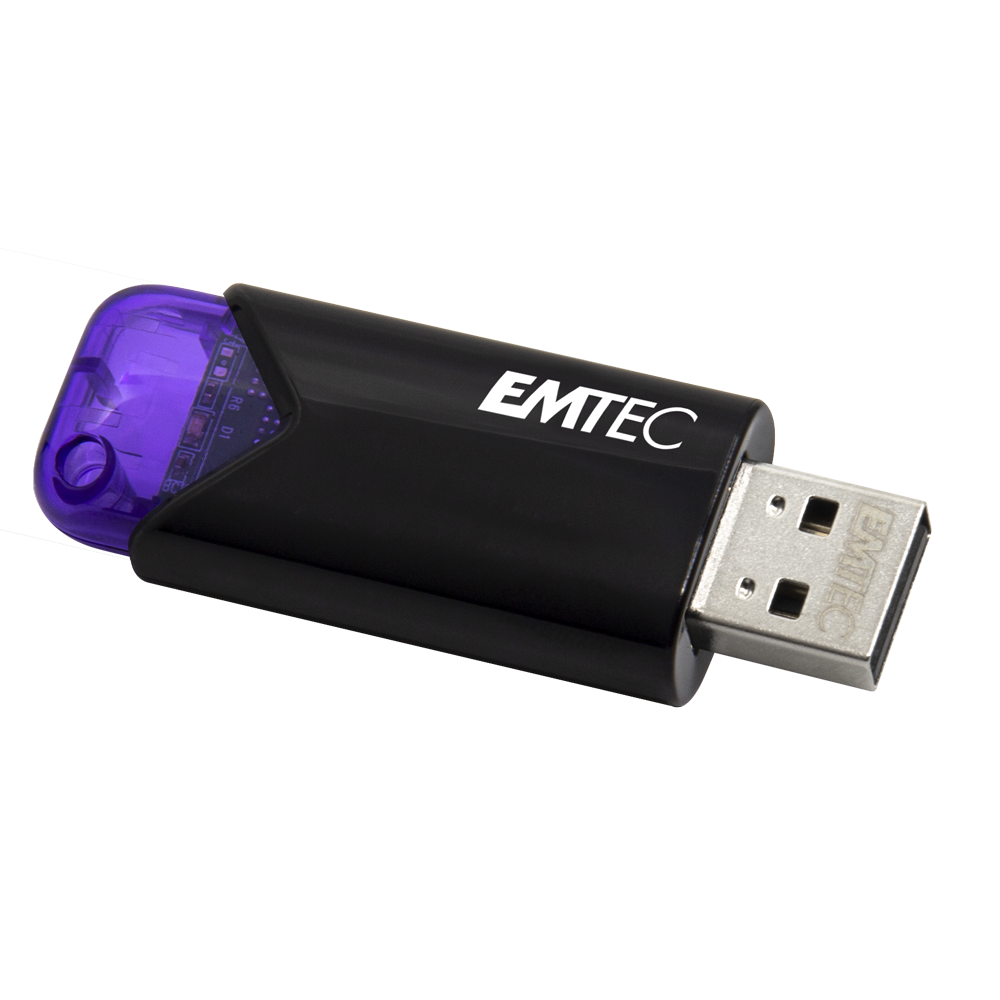Emtec Click Easy USB-stick - 128 GB - Zwart/Paars
