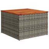 vidaXL 5-delige Loungeset met Kussens, Poly Rattan, Grijs