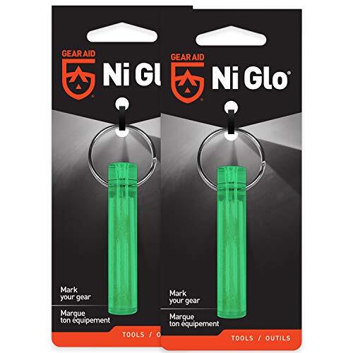 Gear Aid GEAR AID Unisex's Ni Glo, 2" gloeiende sleutelhanger voor kamperen, SCUBA en nachtvissen, groen, 2"