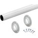 Gedotec POLE WHITE Garderobenrohr aus weißem Stahl, rund, Ø 25 mm, 1200 mm