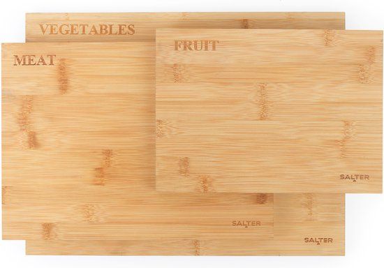 Bamboe snijplank set - 3 stuks - omkeerbaar
