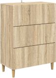 vidaXL Ladekast 66 x 34,5 x 90 cm Bewerkt hout Sonoma Eiken