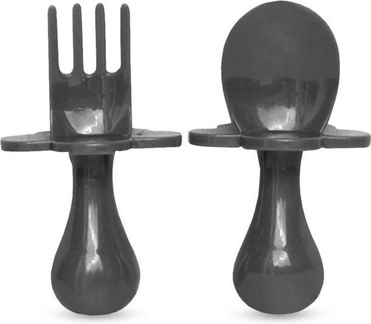 Grabease Eerste kinderbestek grijs - Grijs