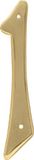 Hillman 847043 4-Inch Nail-On Traditioneel Massief Messing Huisnummer 1