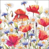 Ambiente Lunch servetten - Poppies and cornflowers