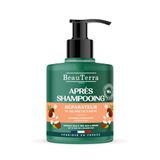BeauTerra Après-Shampooing Réparateur | Cheveux Secs & Abîmés, Bouclés, Frisés, Crépus, Beurre de Karité, 98% d'Origine Naturelle, Fabriqué en France, 500ml