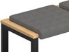 vidaXL - Coussin de banc - 2 pièces - Microfibre - Gris foncé