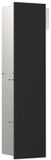 Emco Asis module pure, inbouw, deur links scharnierend, glasfront uit één stuk, 730x170mm, met reserverolbakje, zwart