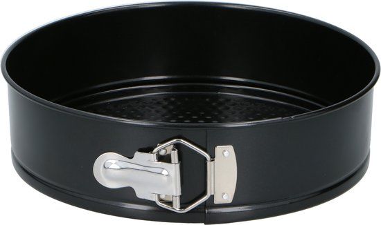 Alpina Kitchen & Home springvorm met bodem 24 x 7 cm staal zwart