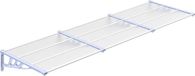 vidaXL Deurluifel 297,5x90 cm Polycarbonaat Grijs en Transparant