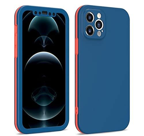 MXBXLG Panda MXBXLG Anti-val schokbestendig telefoonhoesje voor Samsung Galaxy A22 A32 A52 A72 A42 5G 4G creatieve tweekleurige bescherming achterkant, blauw, voor Samsung A22 5G
