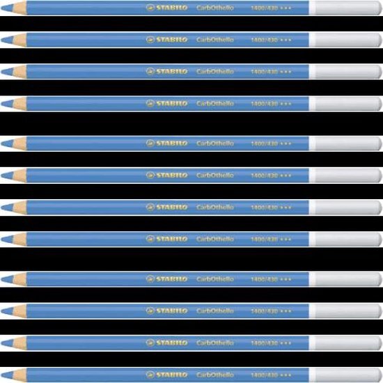 Stabilo Pastelkrijtstift - CarbOthello - 12 stuks - korenblauw middel