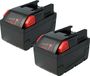 vhbw 2x batterie compatible avec Milwaukee HD28 H, HD28 CS, HD28 AG, HD28 AG 125, HD28 MS, HD28 JSB, HD28 IW, HD28 HX outil (4000 mAh, Li-Ion, 28 V)