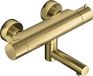 Hotbath Buddy thermostatische badmengkraan met wegdraaibare uitloop omstel uitloop geborsteld messing PVD