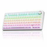 AULA F75 HE - Wit Contour - Gaming Toetsenbord – Hall Effect Magnetic Switches – Rapid Trigger – 75% – RGB – Hot-Swappable