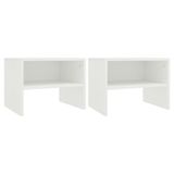 VidaXL Nachtkastjes 2 stuks Wit Hout 40x30x30 cm