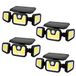AKTIVE 85495 Led-zonnelampen, 350 lumen, bewegingsmelder, 3 verlichtingsmodi, 100 COB-leds, detectie 3-5 m, hoek 270°, gebruiksduur 8-10 uur, IP44, eenvoudige installatie