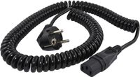 HAWA R6503 Câble de raccordement pour appareil (froid) noir 2,3 m câble en spirale